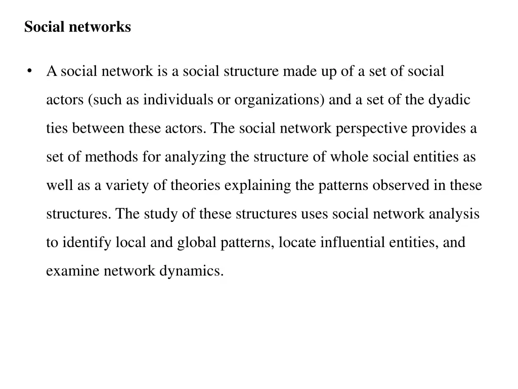 social networks