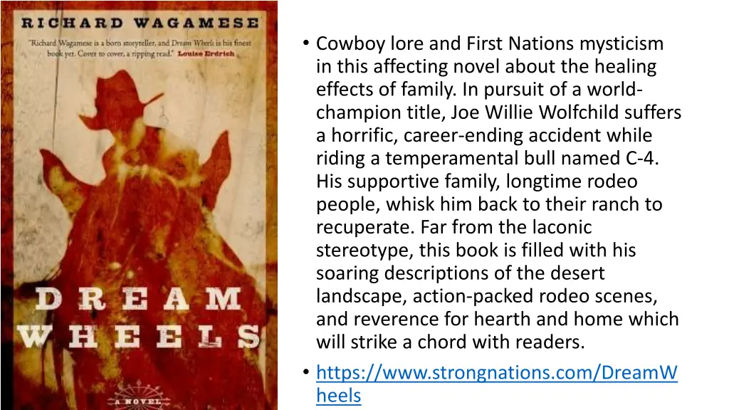 cowboy lore and first nations mysticism in this