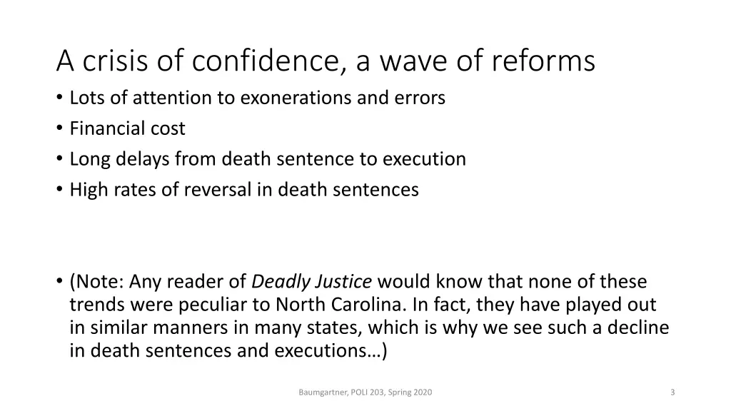 a crisis of confidence a wave of reforms lots