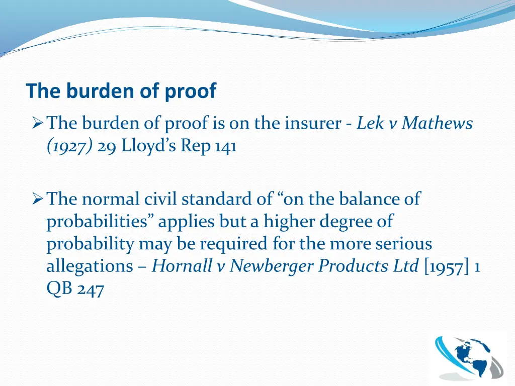 the burden of proof