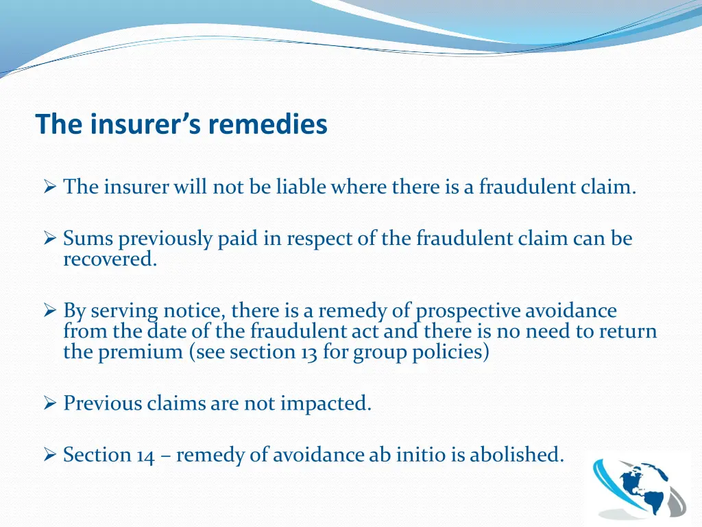 the insurer s remedies