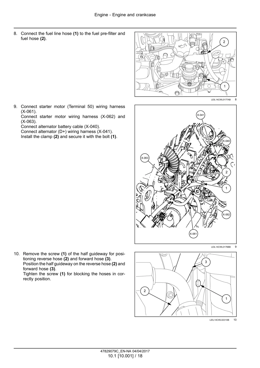 engine engine and crankcase 15