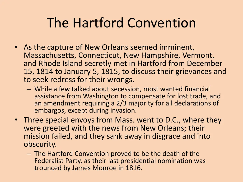 the hartford convention