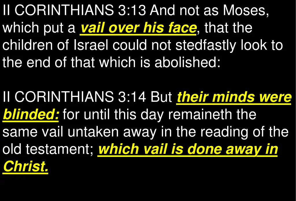 ii corinthians 3 13 and not as moses which