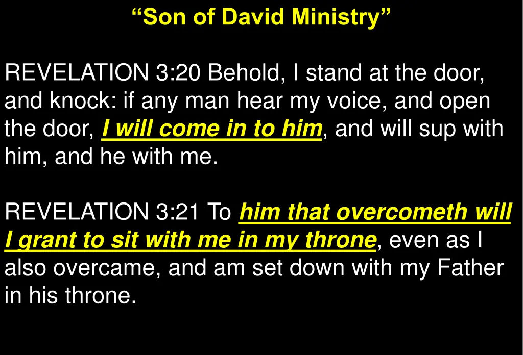 son of david ministry