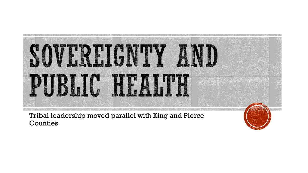 sovereignty and public health