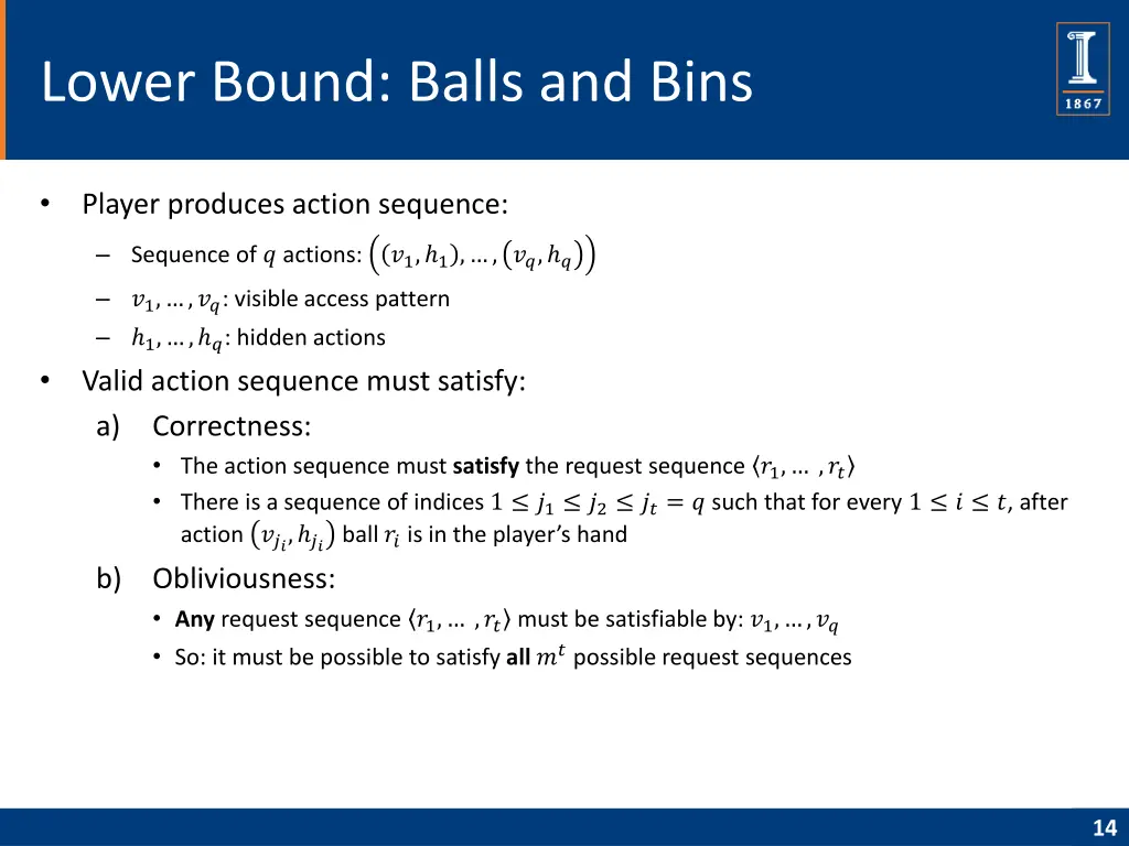 lower bound balls and bins 1