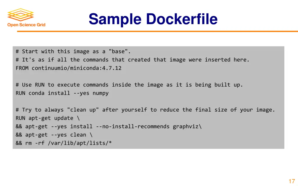 sample dockerfile