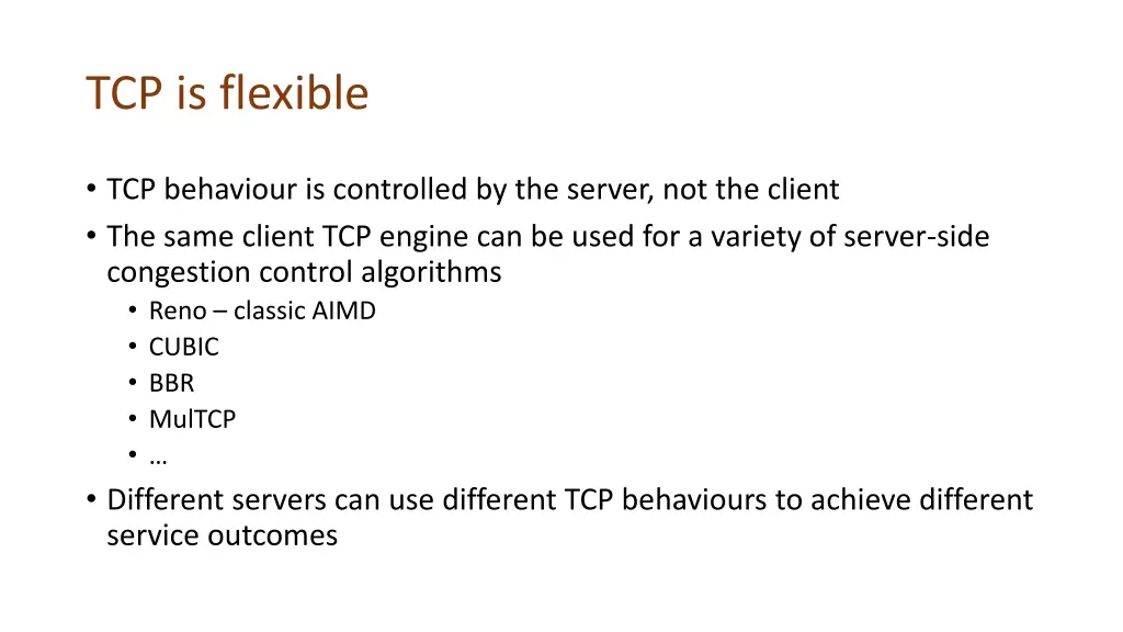 tcp is flexible