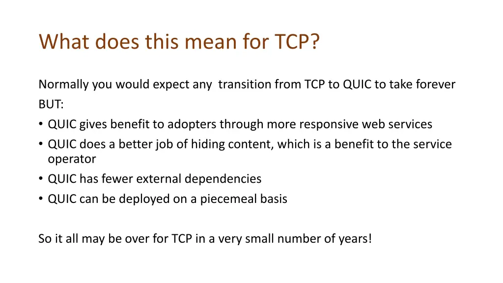 what does this mean for tcp 1