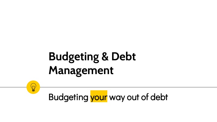 budgeting debt management