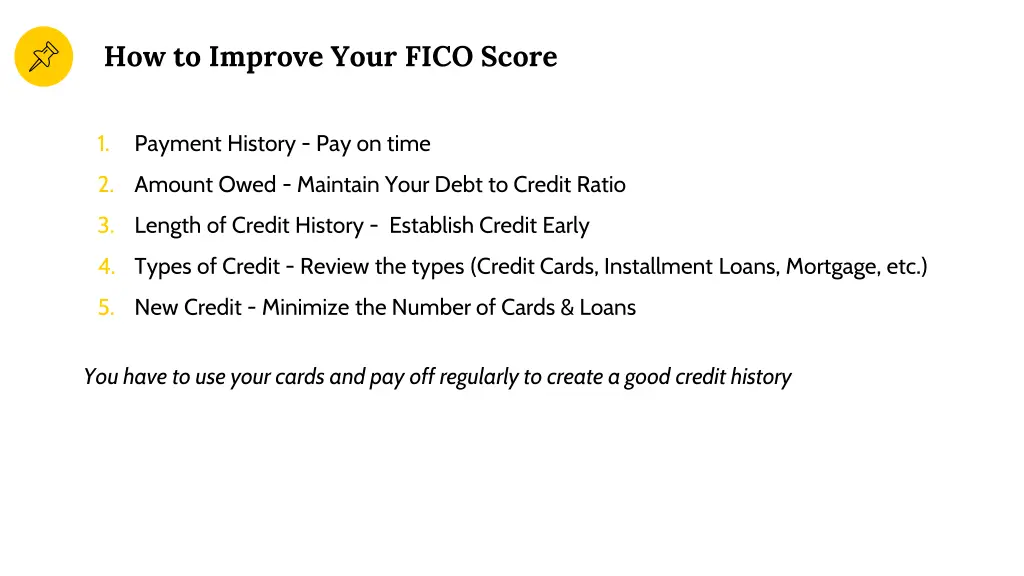 how to improve your fico score