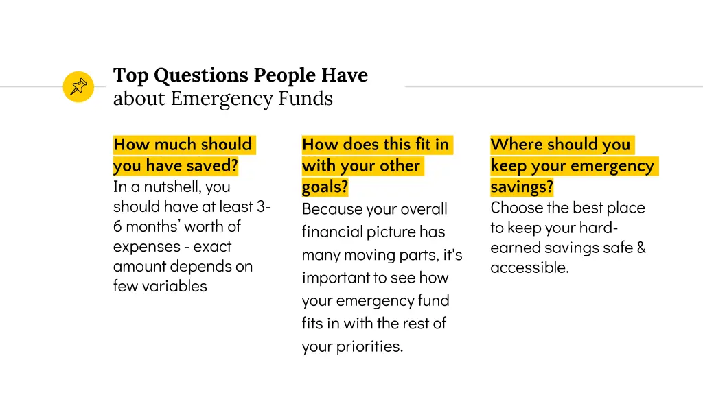 top questions people have about emergency funds