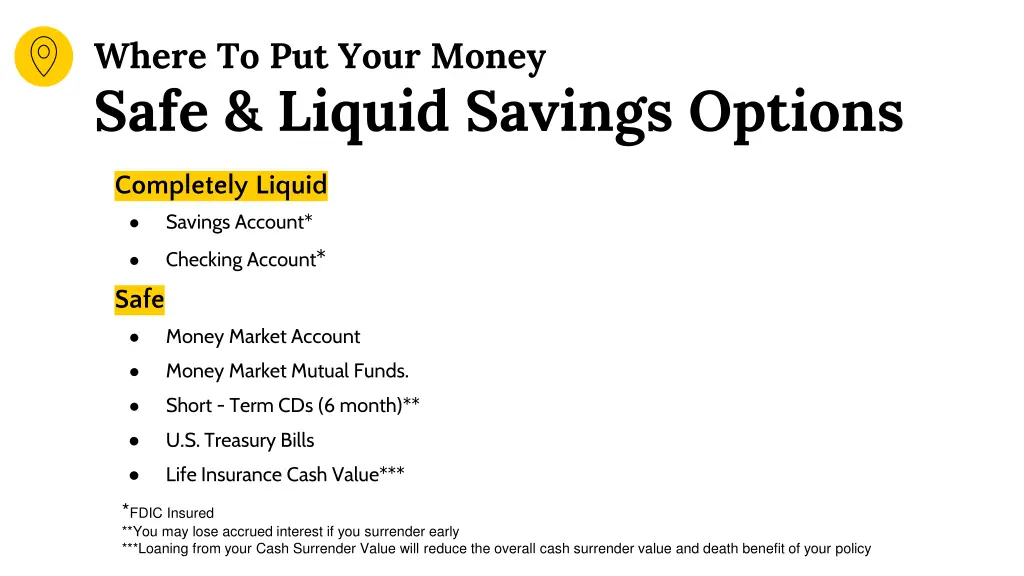 where to put your money safe liquid savings