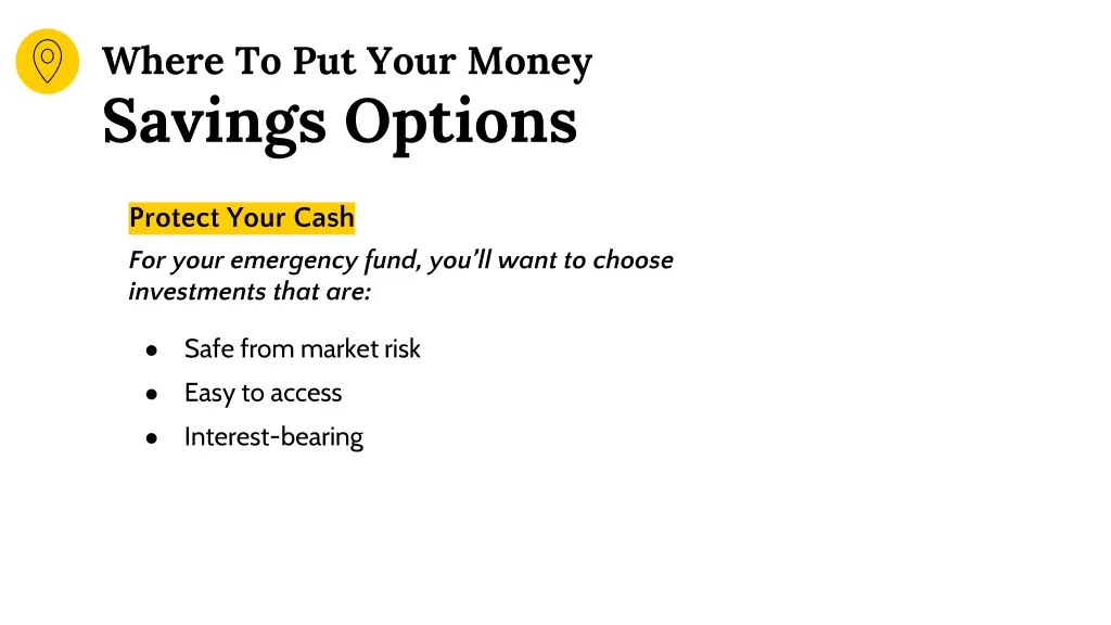 where to put your money savings options