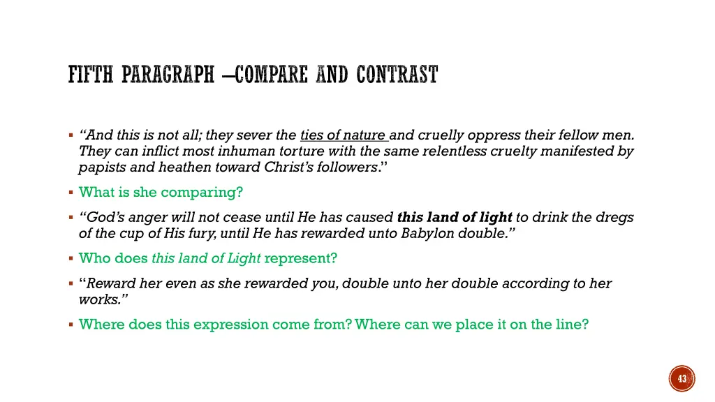 fifth paragraph compare and contrast