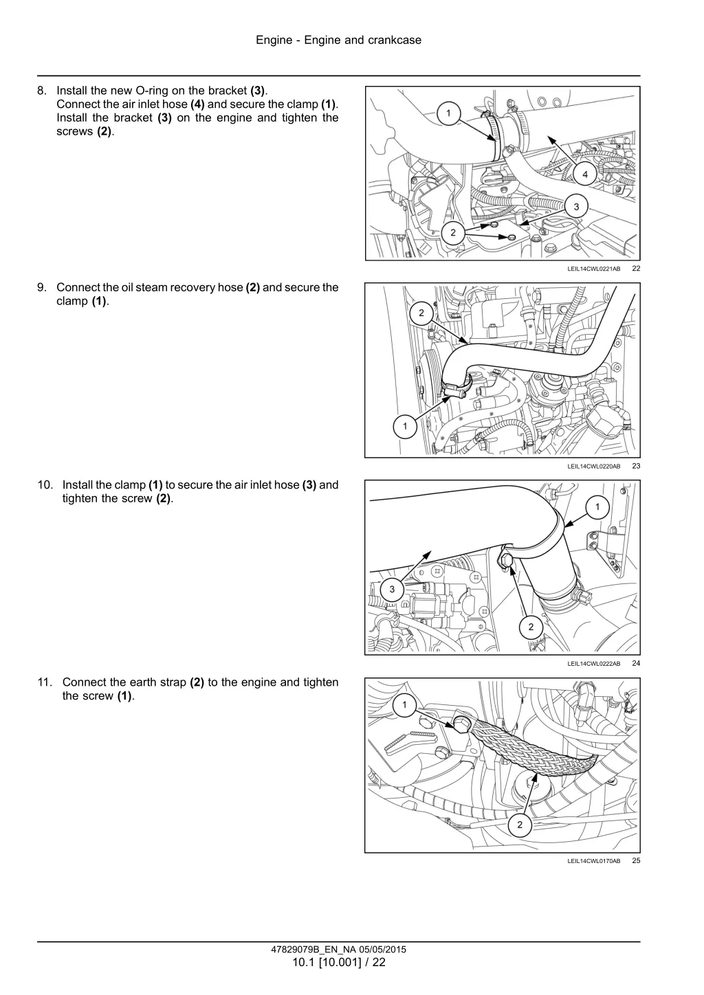 engine engine and crankcase 19