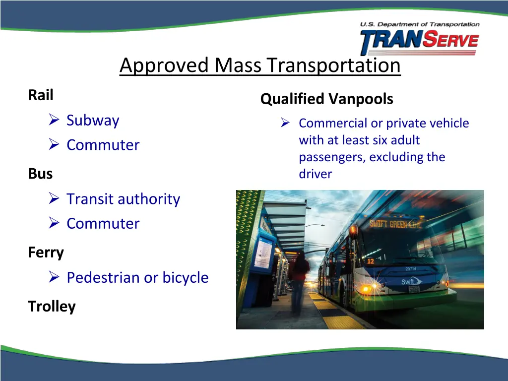 approved mass transportation