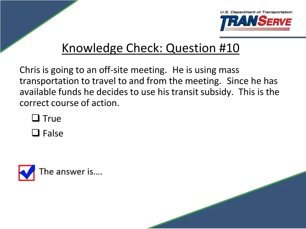knowledge check question 10