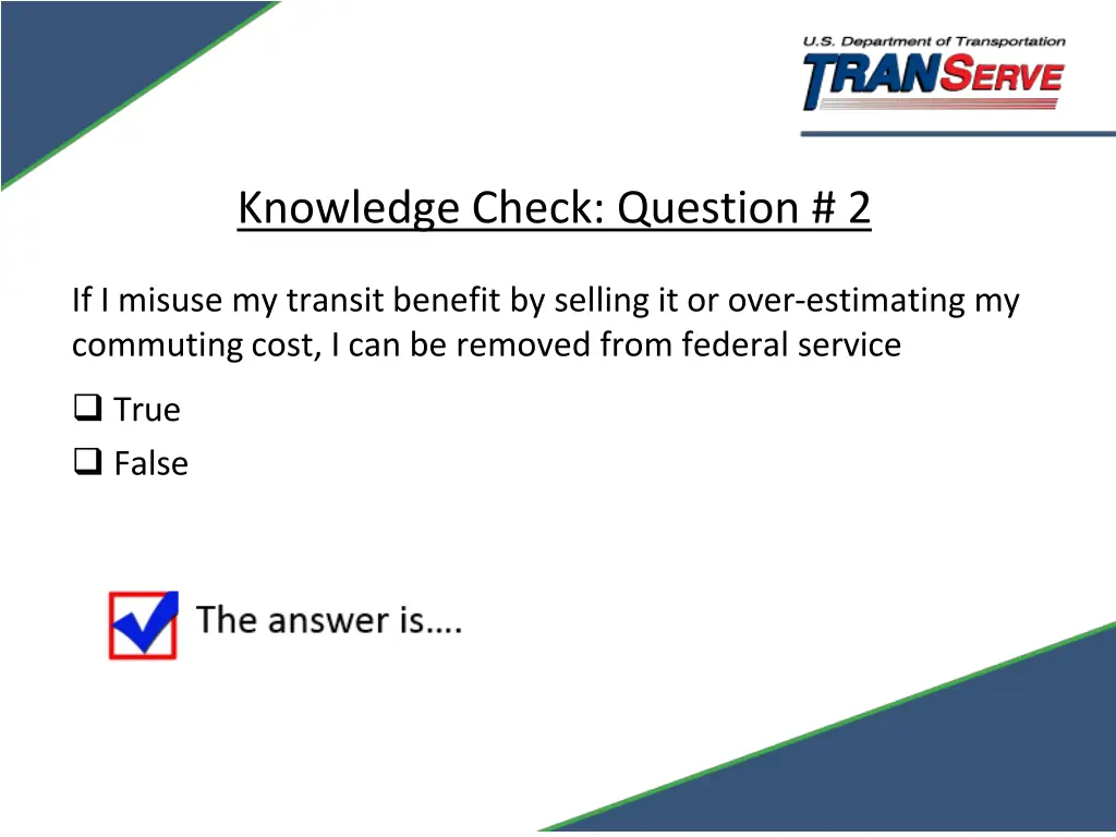 knowledge check question 2