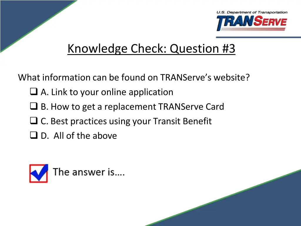 knowledge check question 3