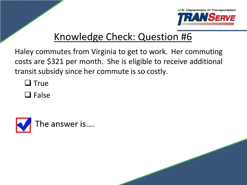 knowledge check question 6