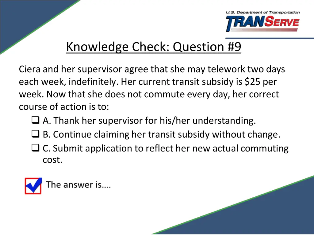 knowledge check question 9
