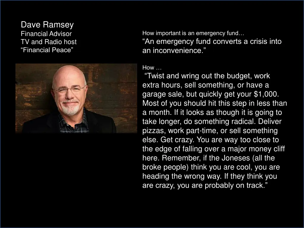 dave ramsey financial advisor tv and radio host