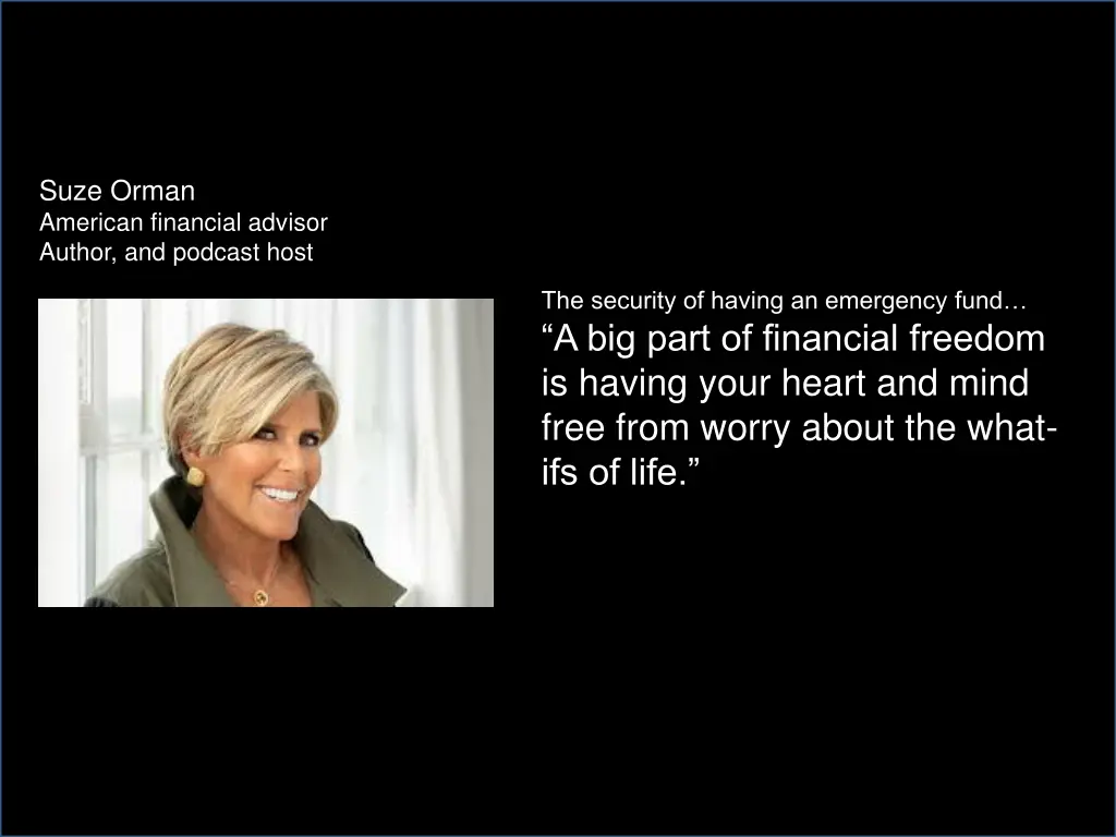 suze orman american financial advisor author