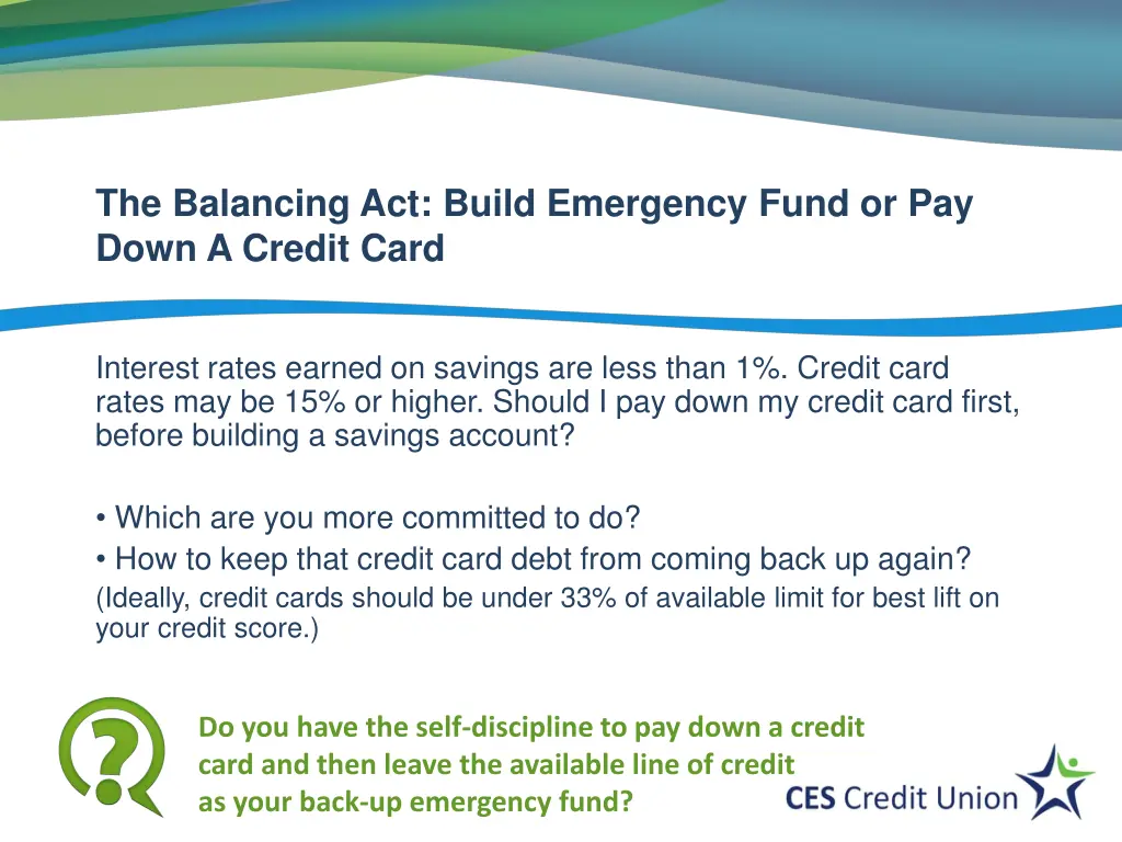 the balancing act build emergency fund