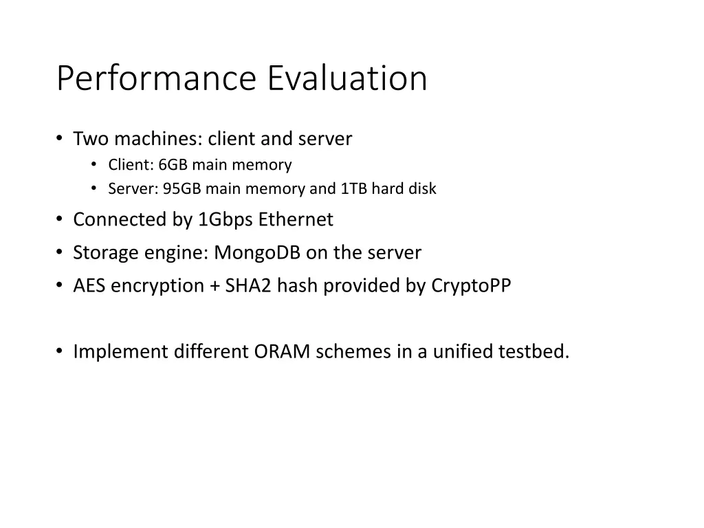 performance evaluation