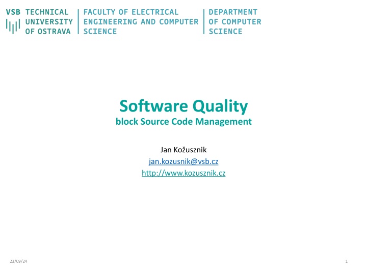 software quality block source code management