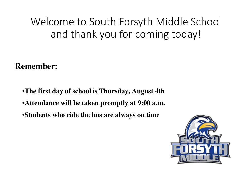 welcome to south forsyth middle school and thank