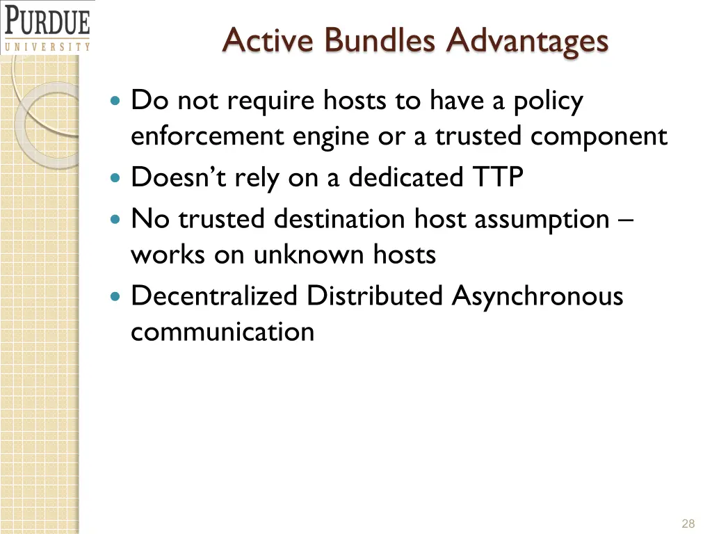 active bundles advantages