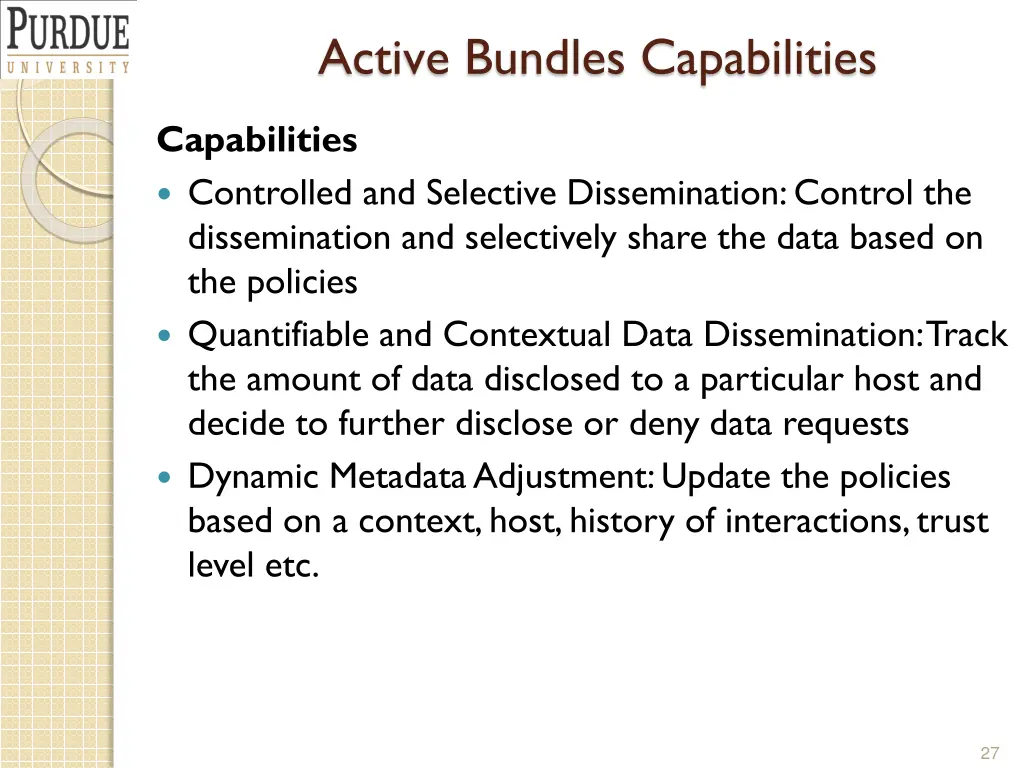 active bundles capabilities