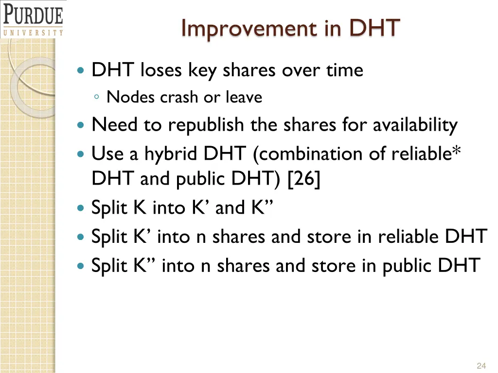 improvement in dht