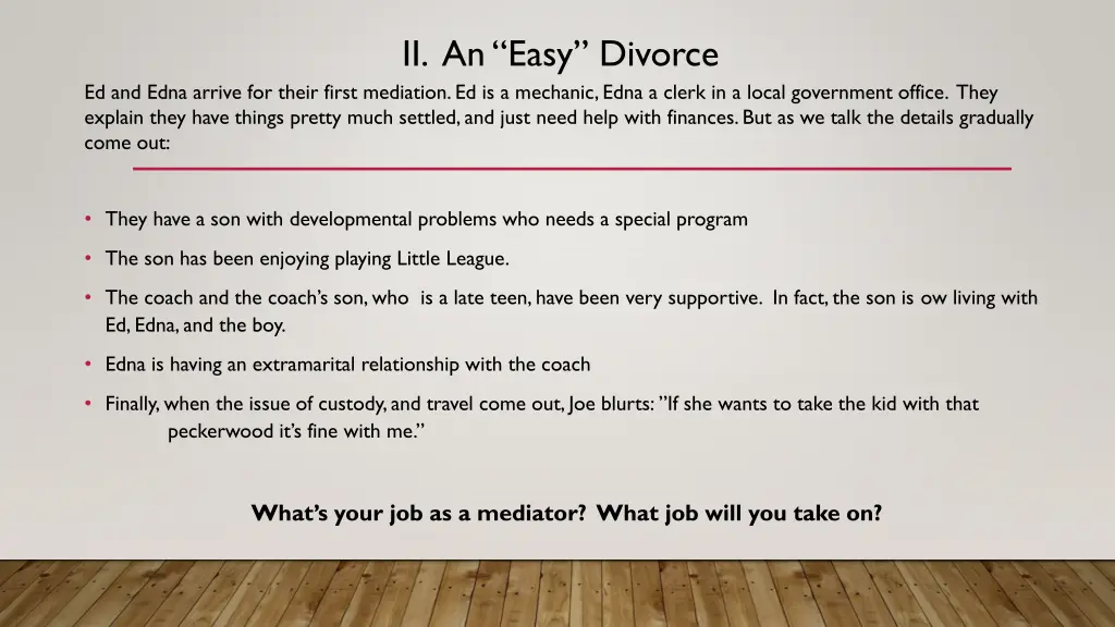 ii an easy divorce