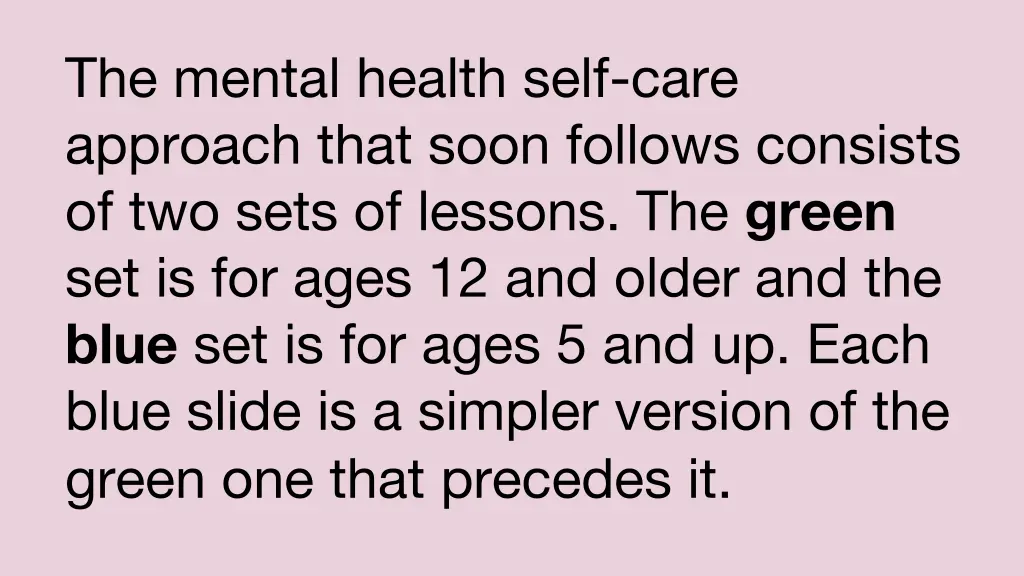 the mental health self care approach that soon