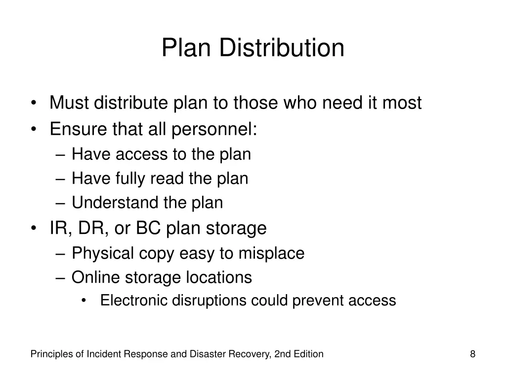 plan distribution