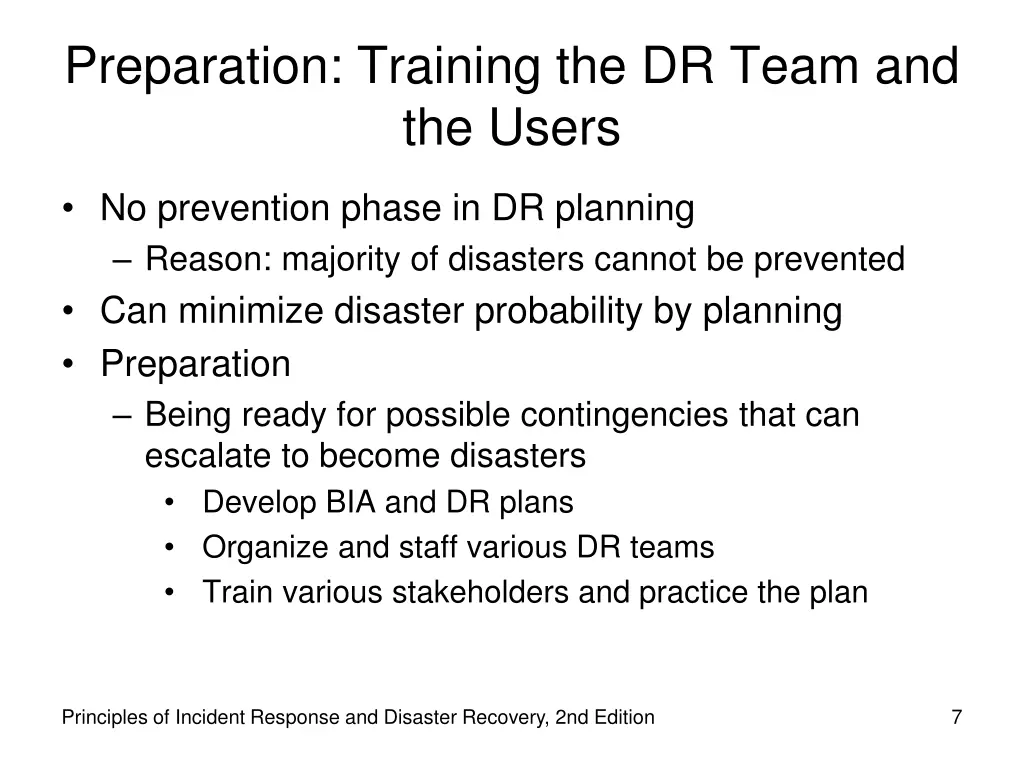 preparation training the dr team and the users