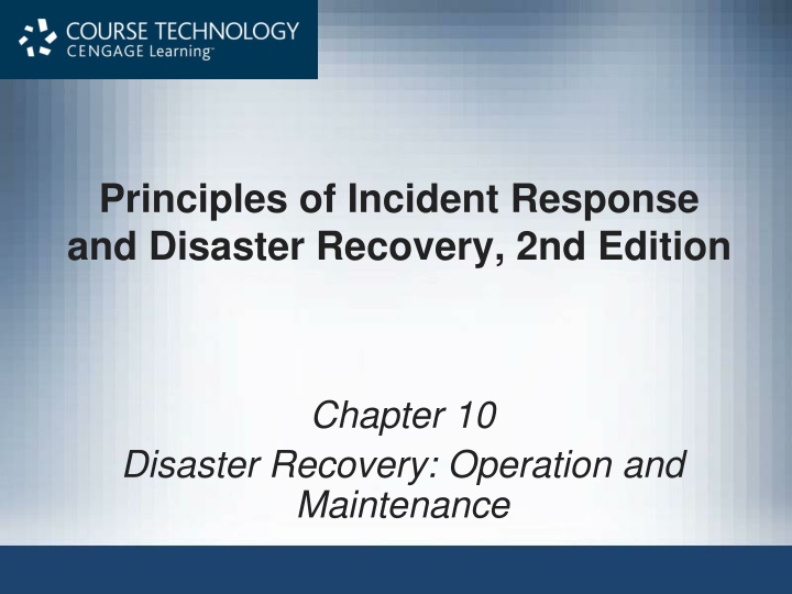 principles of incident response and disaster