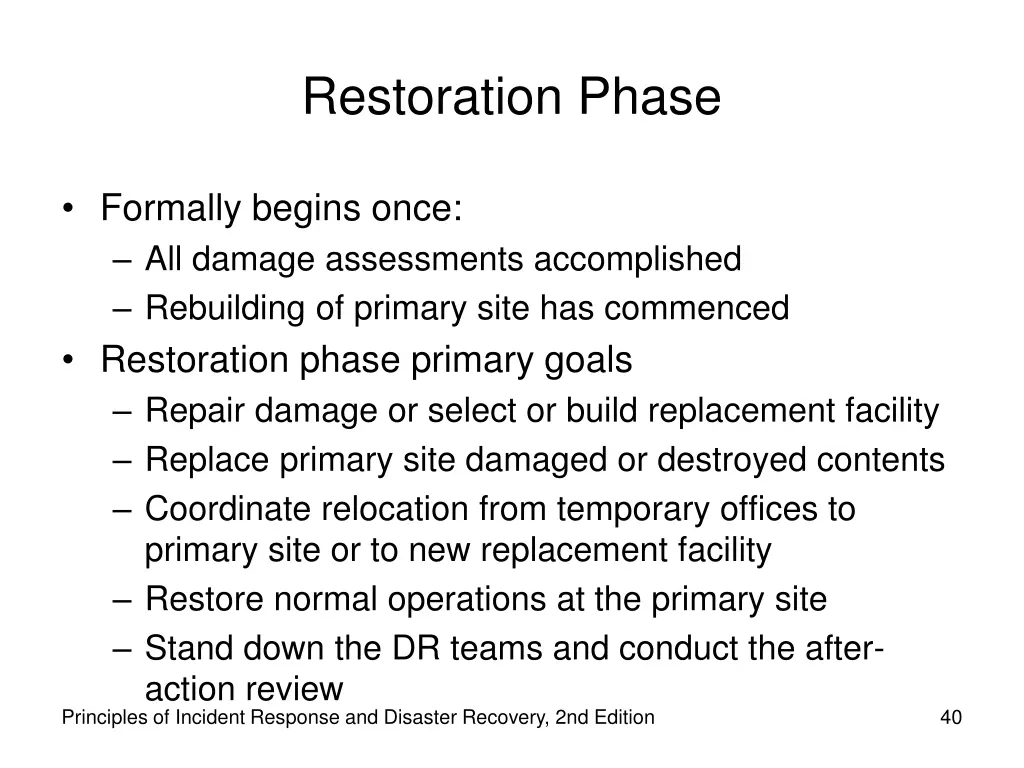 restoration phase