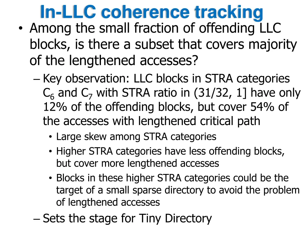 in llc coherence tracking among the small 1