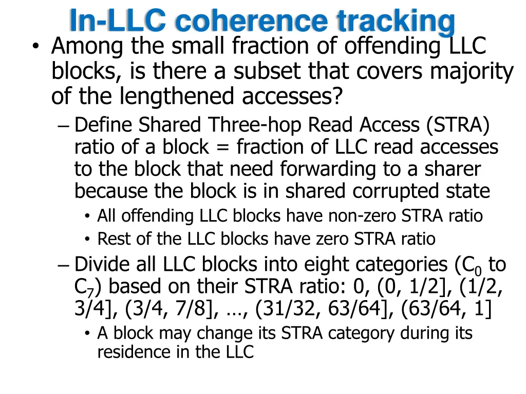 in llc coherence tracking among the small