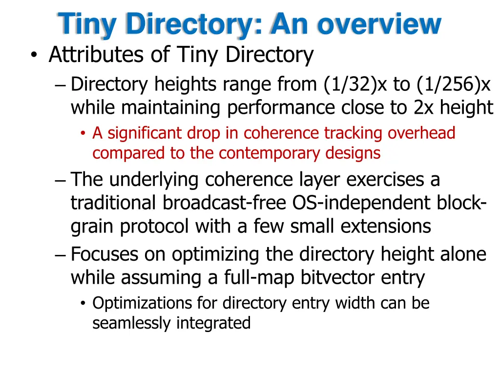 tiny directory an overview attributes of tiny