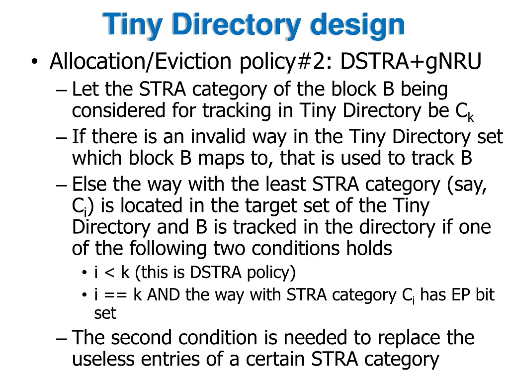 tiny directory design allocation eviction policy 3