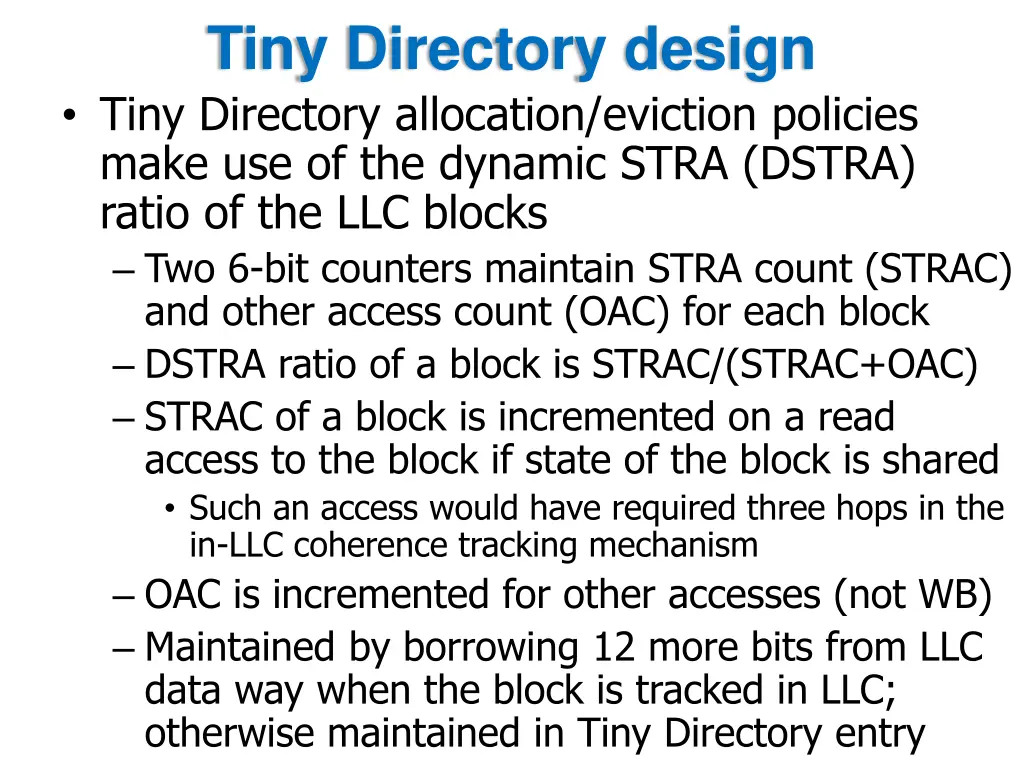 tiny directory design tiny directory allocation 1