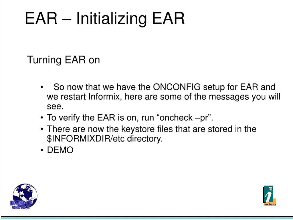 ear initializing ear