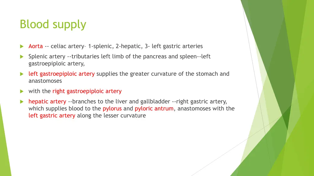 blood supply