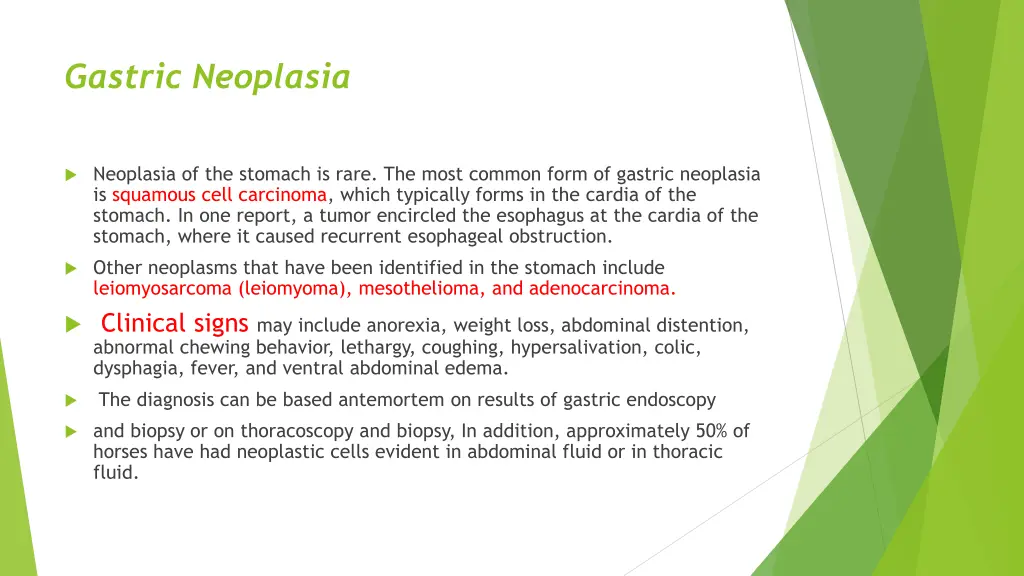 gastric neoplasia